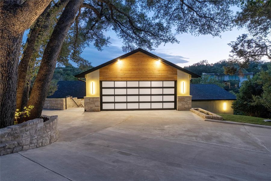 Modern three story home. Extra parking on both sides of garage