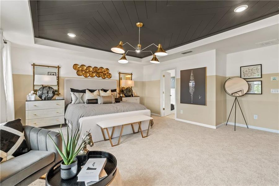 Furnished interior view inside a new home in Enclave at Evergreen, Fairburn (Image 33).