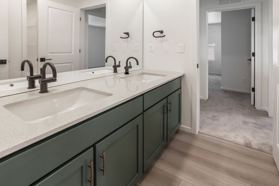Furnished interior view inside a new home in Trailside, Timnath (Image 14).