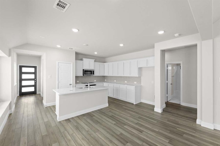 Representative furnished interior of a home built from the Corrigan by Pacesetter Homes in Elevon, Lavon (Image 7).
