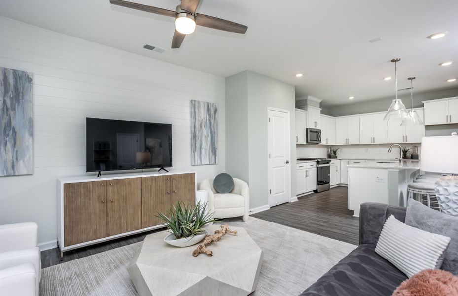 Furnished interior view inside a new home in Exchange at 401, Raleigh (Image 6).