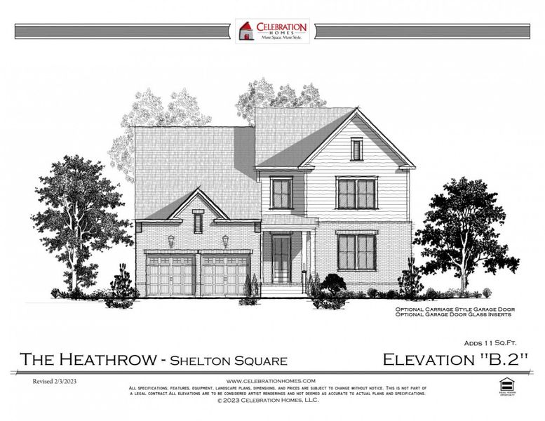 Representative rendering of the exterior for the Heathrow by Celebration Homes (Image 9).
