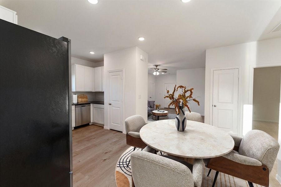 Representative furnished interior of a home built from the Pine by CastleRock Communities in Notting Hill, Converse (Image 8).