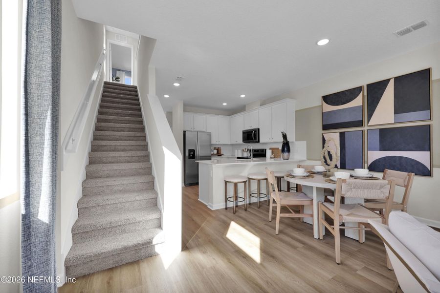 Furnished interior view inside a new home in Baxley Villas, Middleburg (Image 18). Furnished interior view inside a new home in Baxley Villas, Middleburg (Image 18).