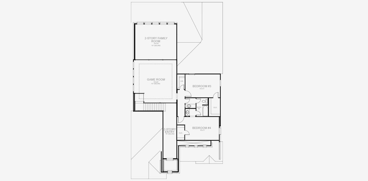2D floor plan layout for the 3241W by Perry Homes in Ramble 50', Celina, TX (Image 4). 2D floor plan layout for the 3241W by Perry Homes in Ramble 50', Celina, TX (Image 4).