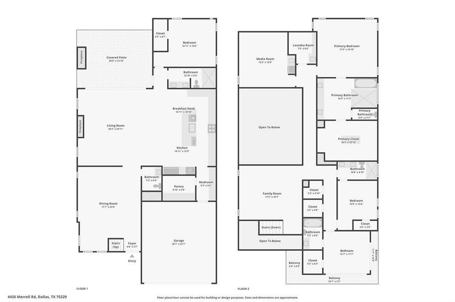 2D floor plan layout of this home in , Dallas, TX (Image 4).