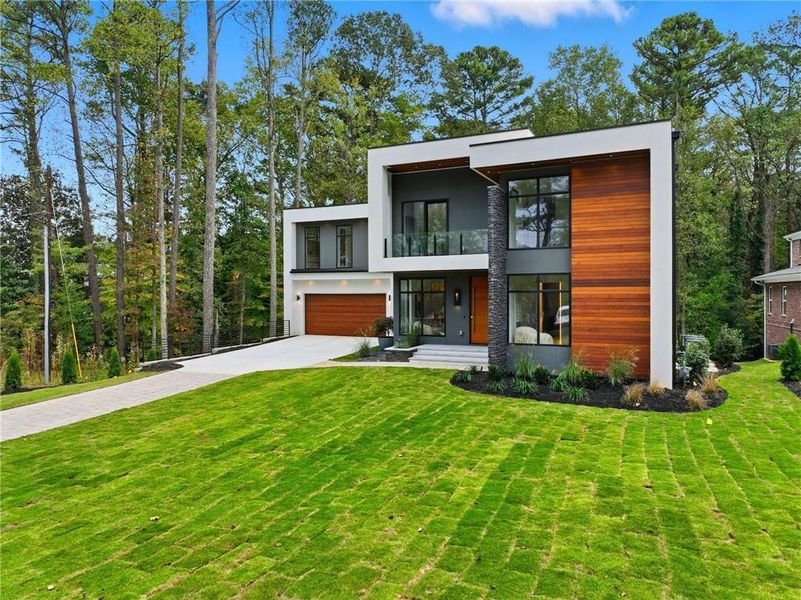 Exterior details and patio area of a home in , Atlanta (Image 3). Exterior details and patio area of a home in , Atlanta (Image 3).