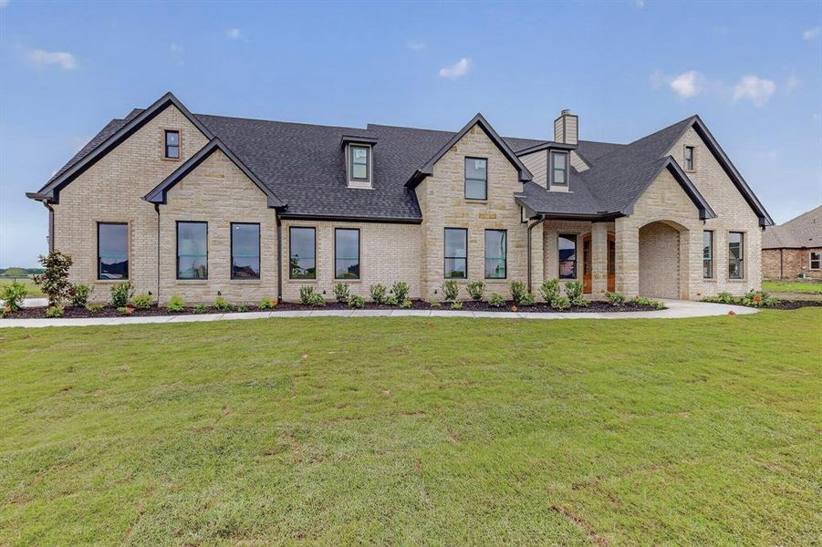 Front exterior of a new home in , Celeste, TX, highlighting curb appeal (Image 27).