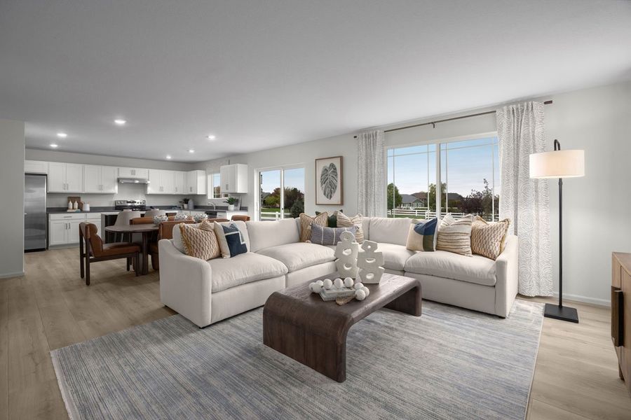 Representative furnished interior of a home built from the Plan 2284 Modeled by KB Home in Murphy Creek Classic, Aurora (Image 3).