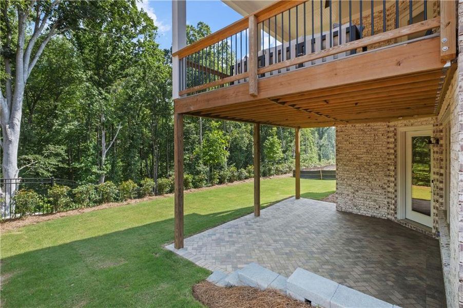 Exterior details and patio area of a home in Laurel View, Suwanee (Image 37). Exterior details and patio area of a home in Laurel View, Suwanee (Image 37).