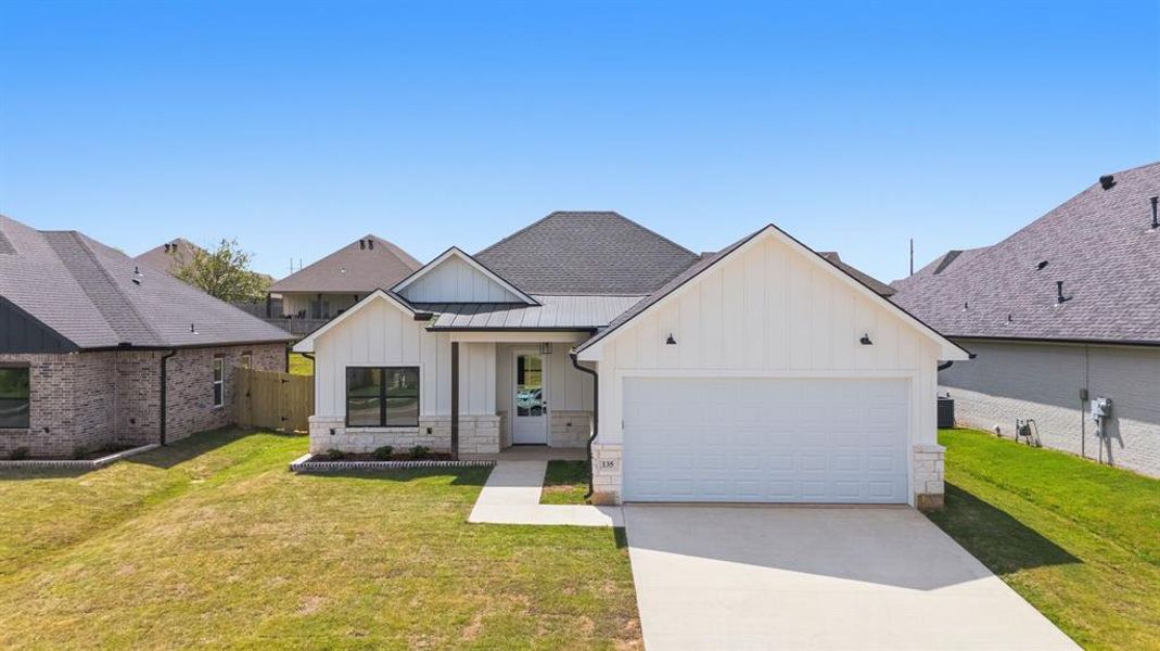 Front exterior of a new home in , Bullard, TX, highlighting curb appeal (Image 1). Front exterior of a new home in , Bullard, TX, highlighting curb appeal (Image 1).