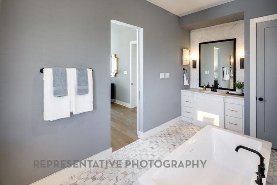 Furnished interior view inside a new home in Sandbrock Ranch: 60ft. lots, Aubrey (Image 30).