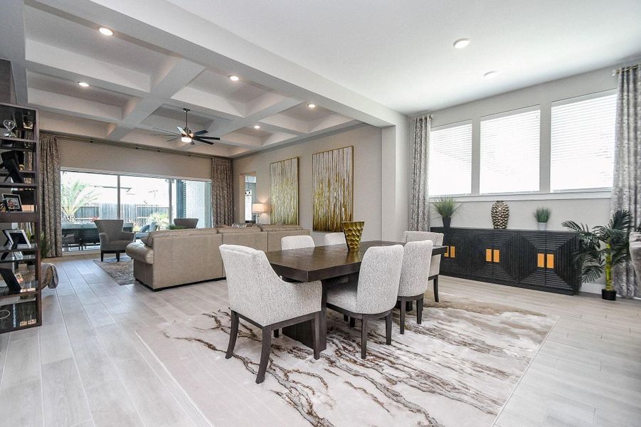 Large dining area offering a space great for almost any dining set. Large dining area offering a space great for almost any dining set.