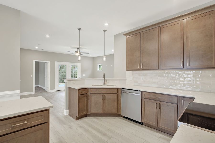 Aspen Plan Kitchen and Great Room - Open Concept Design