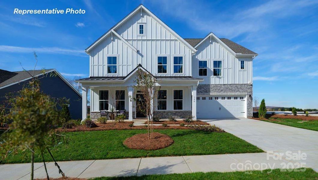 Front exterior of a new home in Westport, York, SC, highlighting curb appeal (Image 1).