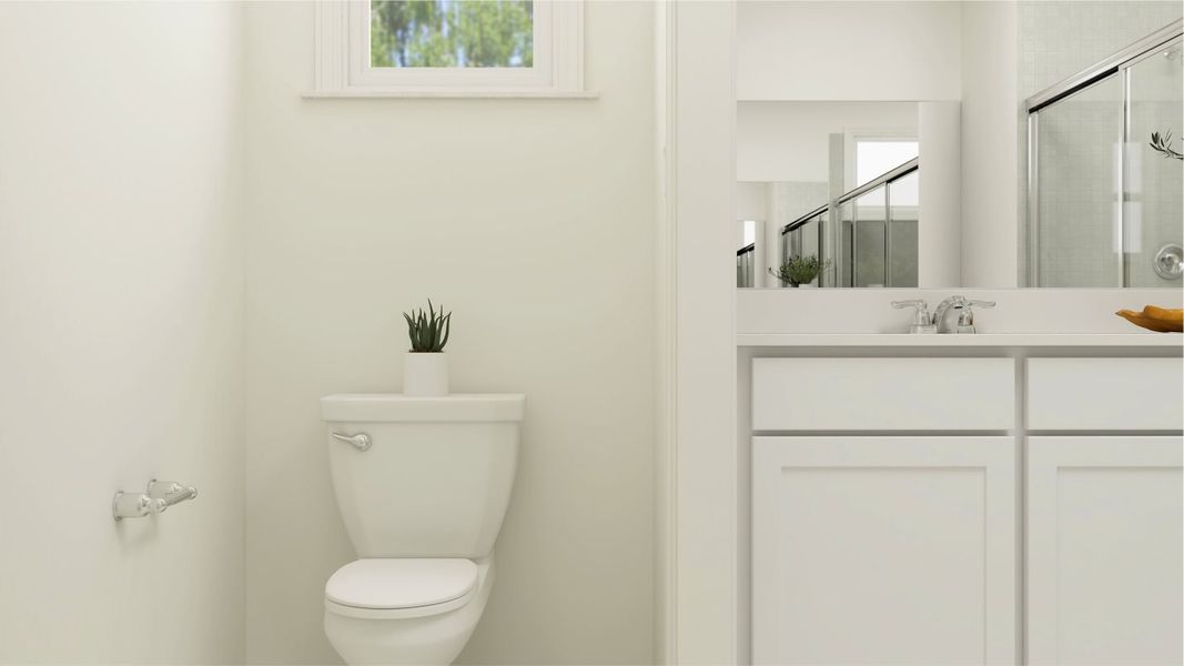 Lavender owner's suite bathroom