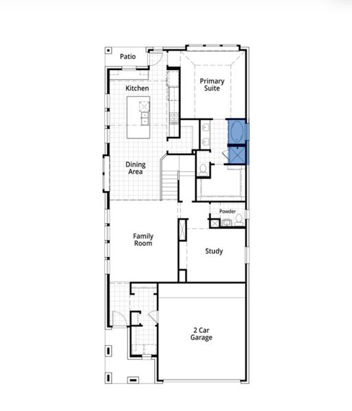 2D floor plan layout for the Easton Plan by Highland Homes in Prominence, San Antonio, TX (Image 5). 2D floor plan layout for the Easton Plan by Highland Homes in Prominence, San Antonio, TX (Image 5).