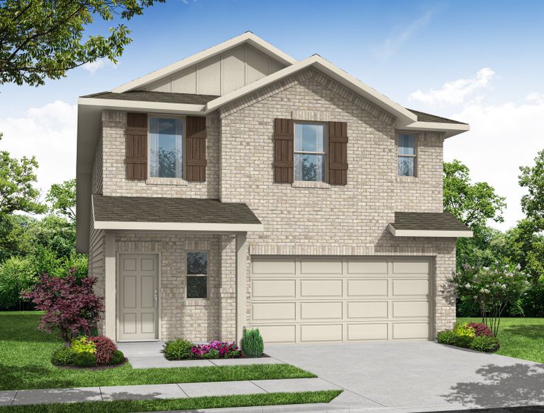 Representative exterior photo of a completed home built from the Sequoia by Impression Homes in Churchill, Anna, TX (Image 2). Representative exterior photo of a completed home built from the Sequoia by Impression Homes in Churchill, Anna, TX (Image 2).