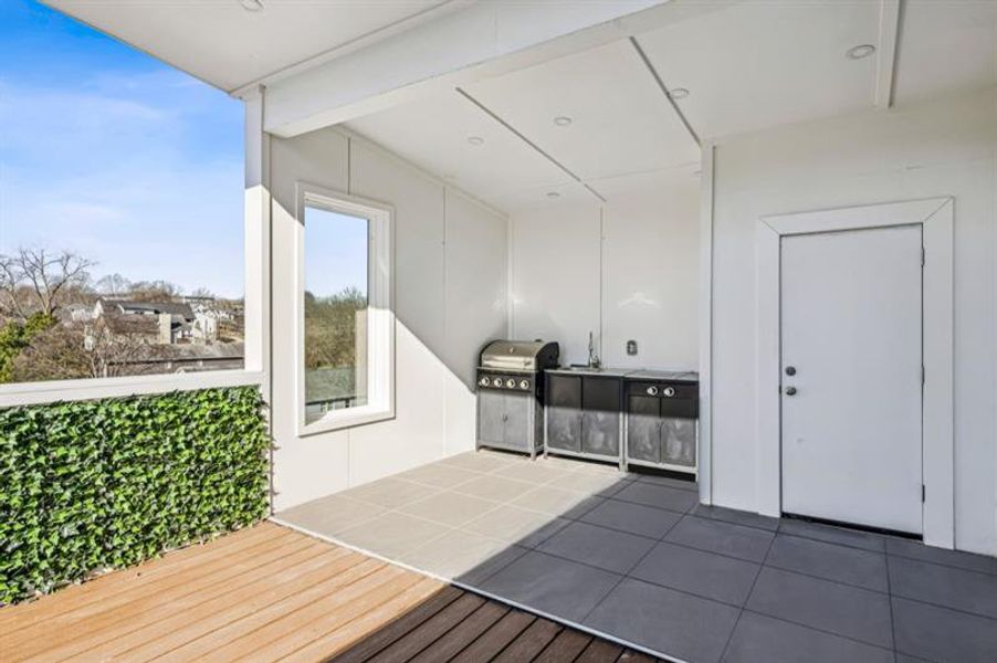 Exterior details and patio area of a home in , Atlanta (Image 31).