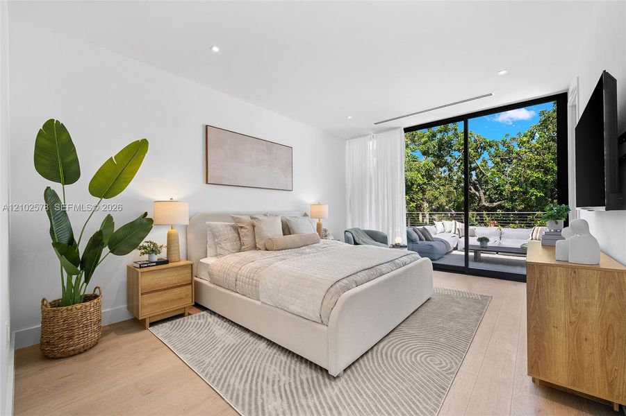 Furnished interior view inside a new home in , Miami (Image 71).