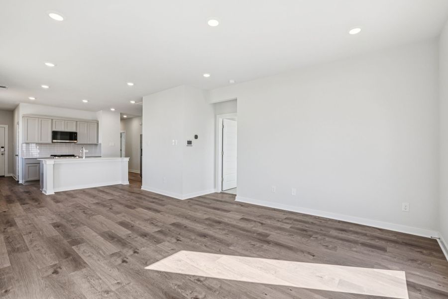 A large empty kitchen. A large empty kitchen.