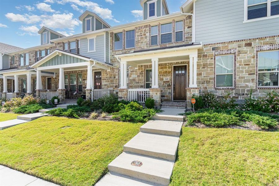 Front exterior of a new home in , Garland, TX, highlighting curb appeal (Image 20).