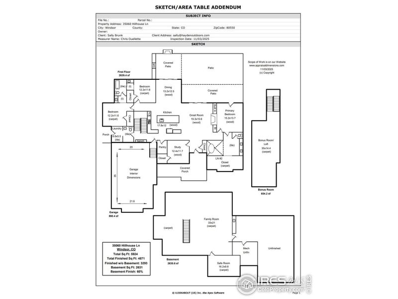 2D floor plan layout of this home in , Windsor, CO (Image 5).