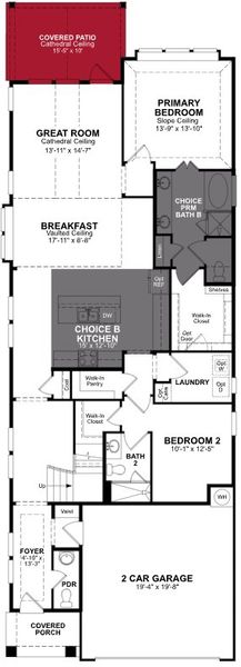 2D floor plan layout of this home in Sorella, Tomball, TX (Image 2).