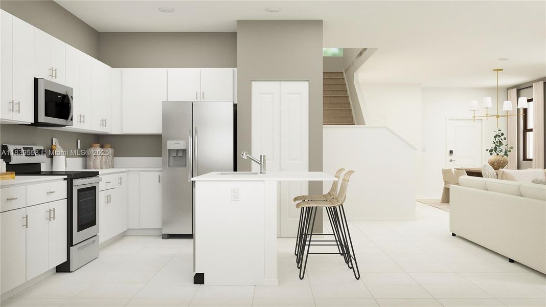 Furnished interior view inside a new home in Arbor Estates, Miami (Image 2).