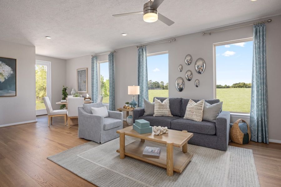 Representative furnished interior of a home built from the 1605 Modeled by KB Home in Brighton Trails, Hockley (Image 4).