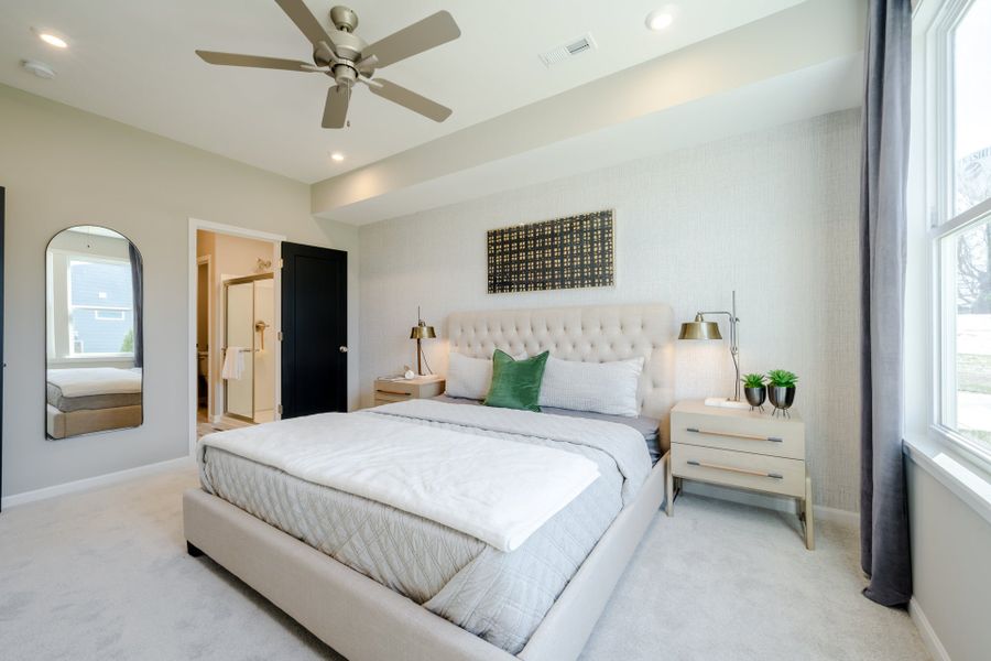 Representative furnished interior of a home built from the Wembley by Fischer Homes in Villas at Gold Creek, Dawsonville (Image 28).