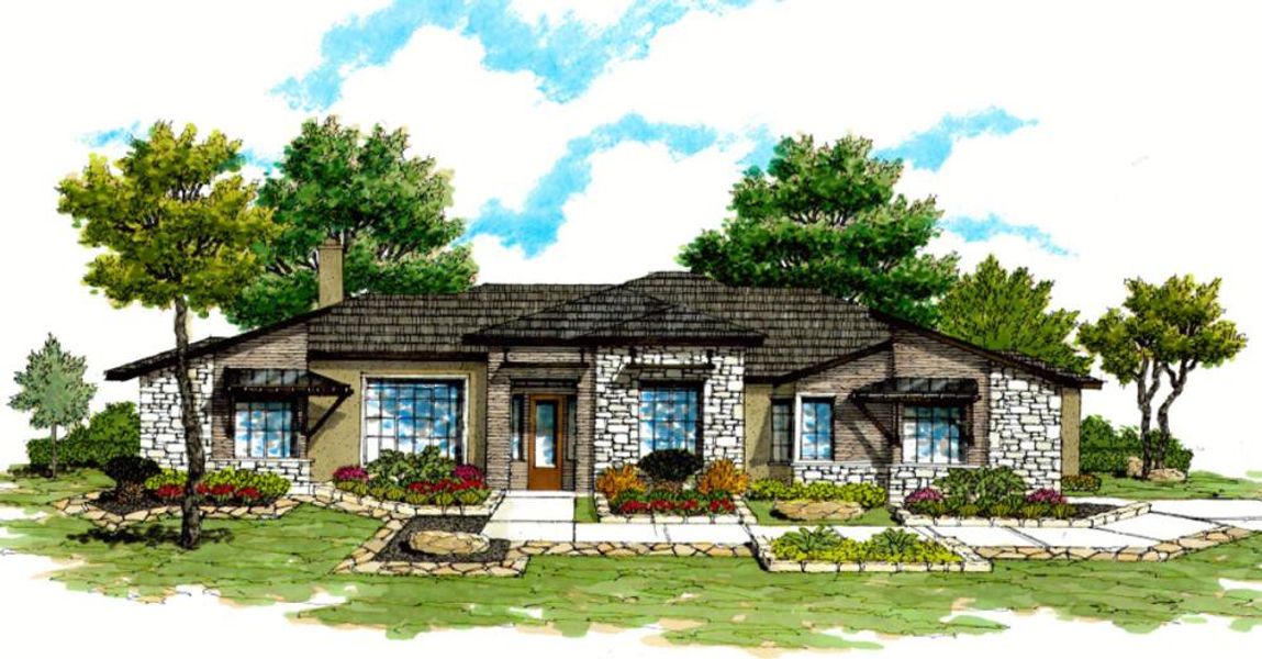 Representative rendering of the exterior for the 3245 by Texas Homes (Image 9).
