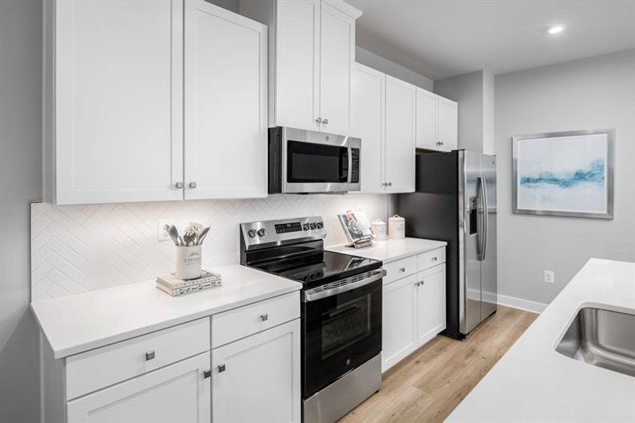 Representative furnished interior of a home built from the Mayer by Ryan Homes in Stowe Branch Townhomes, Charlotte (Image 5).