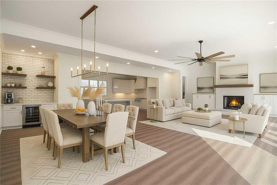 Furnished interior view inside a new home in , Ball Ground (Image 7).