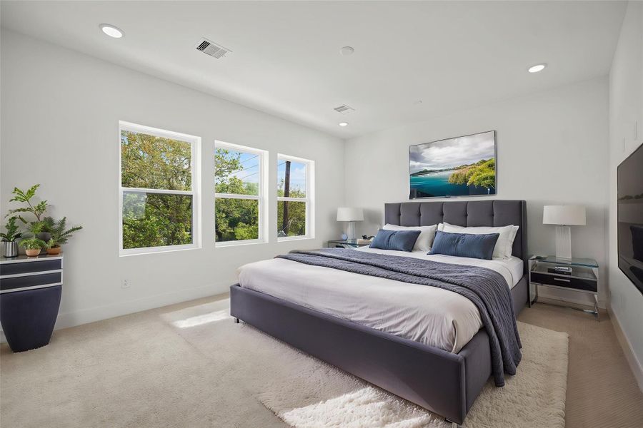 DIGITALLY STAGED Primary Bedroom