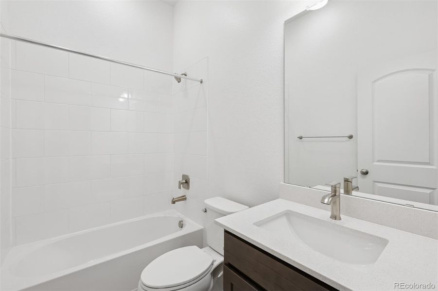 Furnished interior view inside a new home in Painted Prairie Cottage, Aurora (Image 9). Furnished interior view inside a new home in Painted Prairie Cottage, Aurora (Image 9).