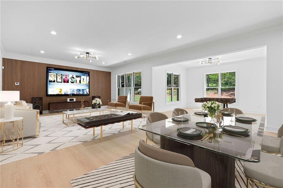 Furnished interior view inside a new home in , Marietta (Image 43).