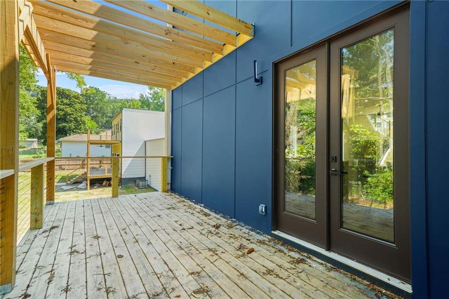 Exterior details and patio area of a home in , Atlanta (Image 24).