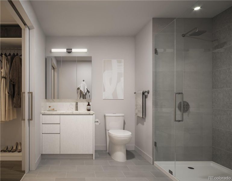 Furnished interior view inside a new home in Upton Residences, Denver (Image 9).