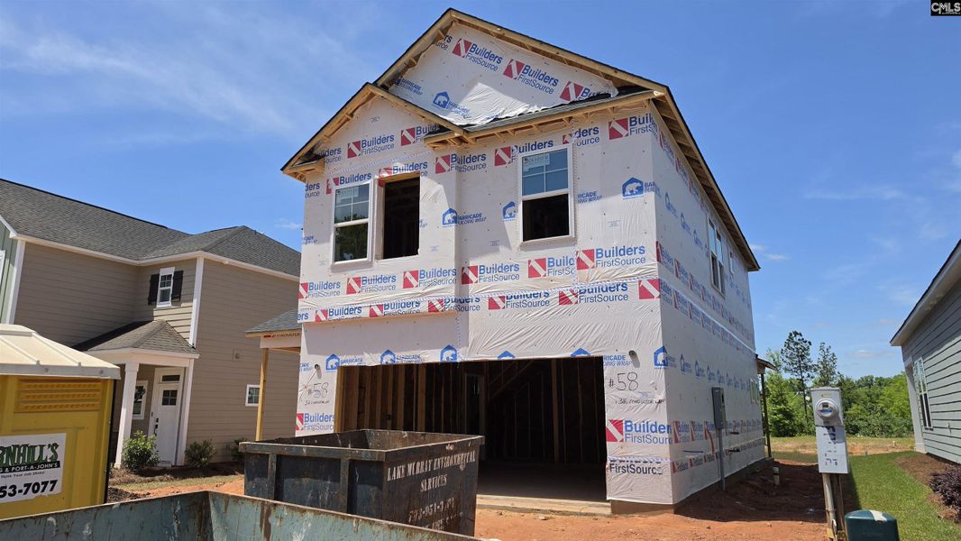 In-progress construction of a new home in Bickley Station, Irmo, SC (Image 7).