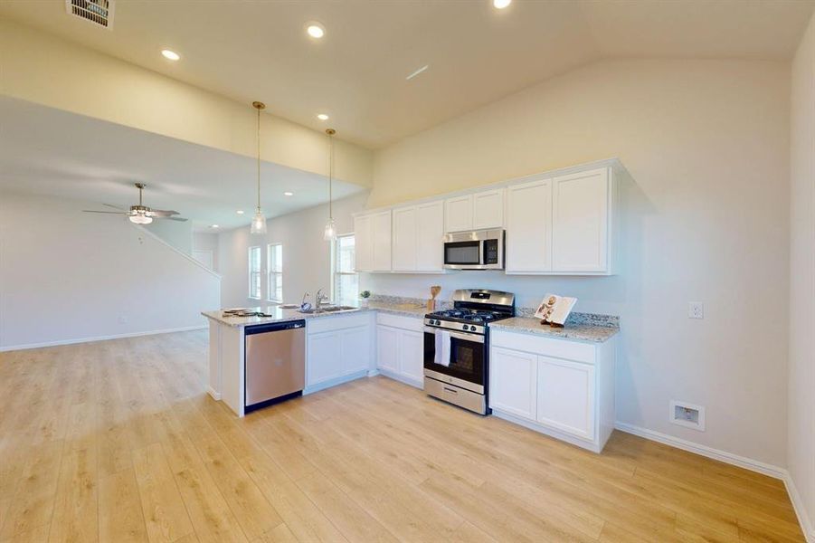 Furnished interior view inside a new home in Mobberly Farms, Pilot Point (Image 8).