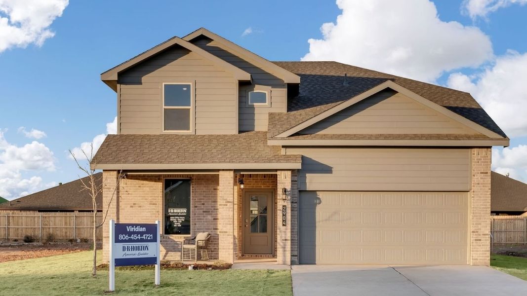 Representative exterior photo of a completed home built from the The Shelby by D.R. Horton in Viridian, Lubbock, TX (Image 1). Representative exterior photo of a completed home built from the The Shelby by D.R. Horton in Viridian, Lubbock, TX (Image 1).