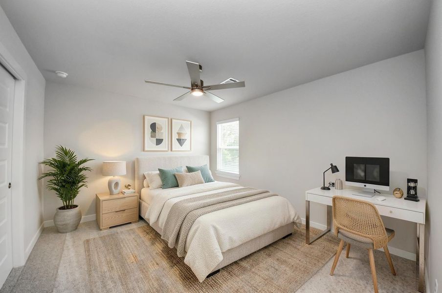 Virtually Staged - Secondary Bedroom. Virtually Staged - Secondary Bedroom.