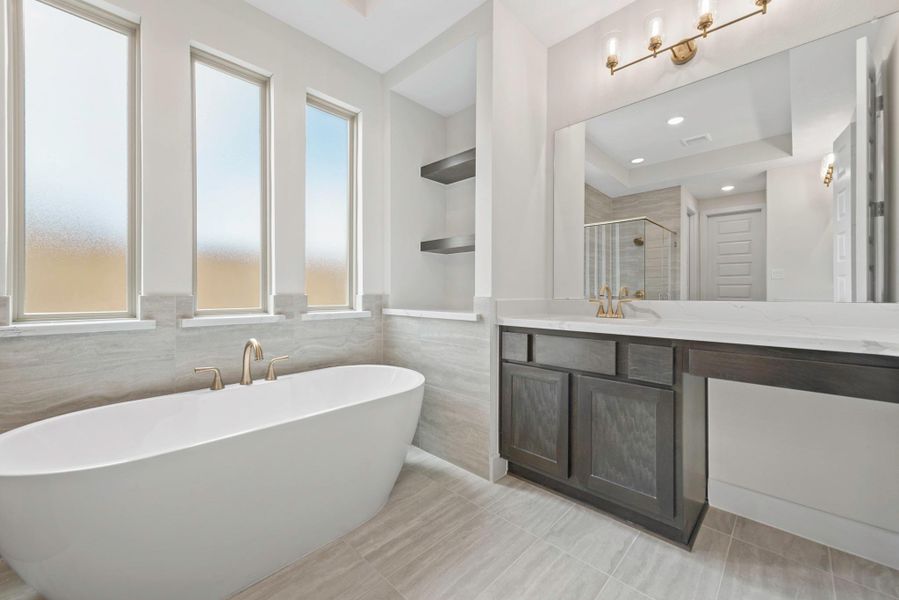 Furnished interior view inside a new home in Bridgeland, Cypress (Image 5).
