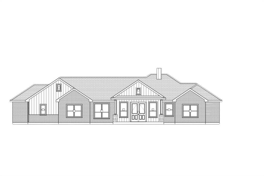 Exterior rendering of this home design in , Tuscola, TX (Image 1).