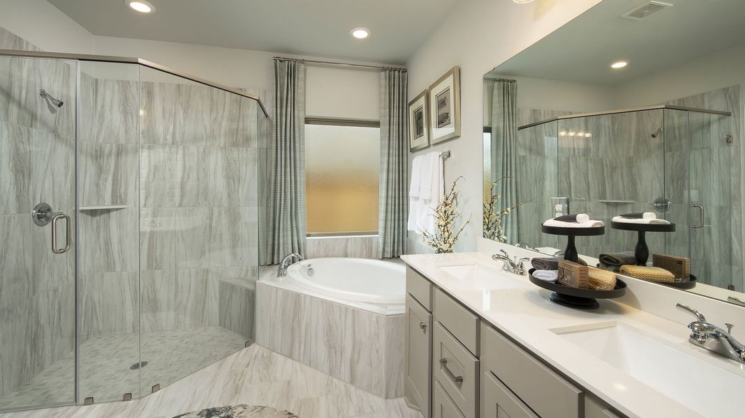 Furnished interior view inside a new home in Briggs Ranch, San Antonio (Image 70).
