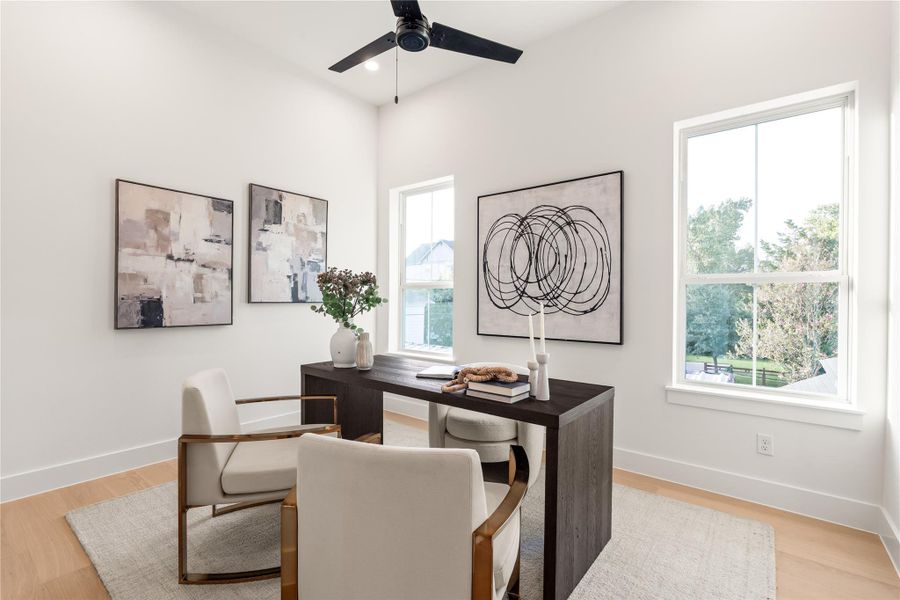 Bedroom 1 can serve as a guest bedroom, office, or home gym. Bedroom 1 can serve as a guest bedroom, office, or home gym.