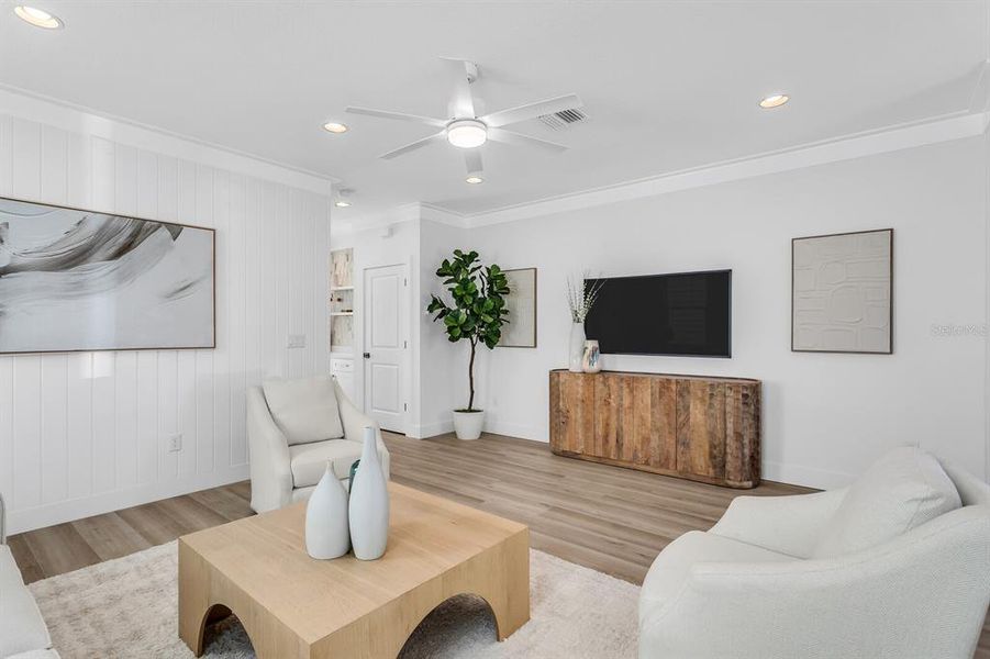 Furnished interior view inside a new home in , Tampa (Image 10). Furnished interior view inside a new home in , Tampa (Image 10).