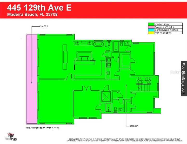 2D floor plan layout of this home in , Madeira Beach, FL (Image 3). 2D floor plan layout of this home in , Madeira Beach, FL (Image 3).