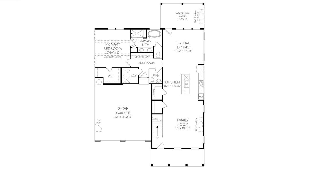 2D floor plan layout for the Arbor - 17947 by Dream Finders Homes in Garrett Farms, Thompson's Station, TN (Image 4). 2D floor plan layout for the Arbor - 17947 by Dream Finders Homes in Garrett Farms, Thompson's Station, TN (Image 4).